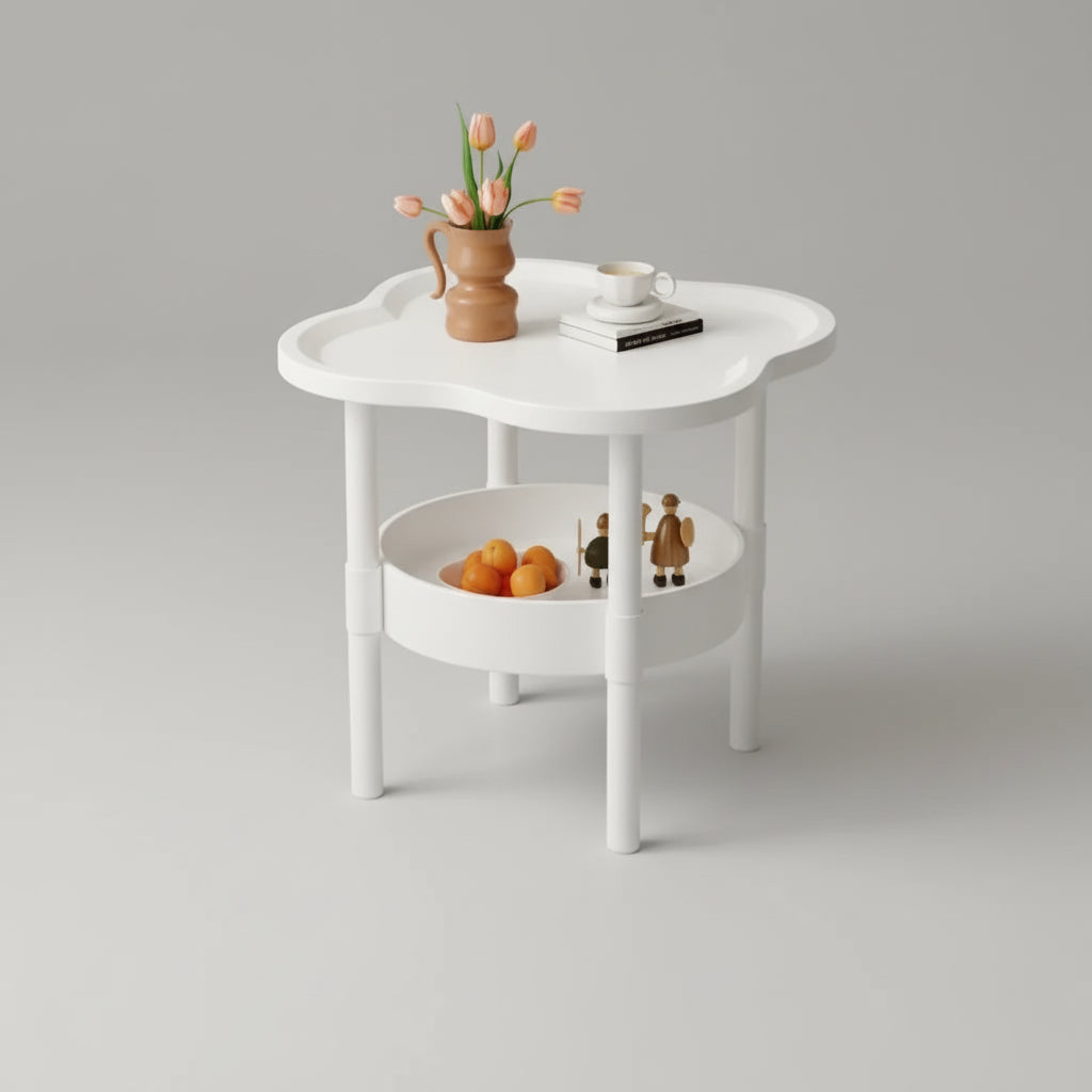 Table d’Appoint 40 x 40 cm avec Rangement Intégré