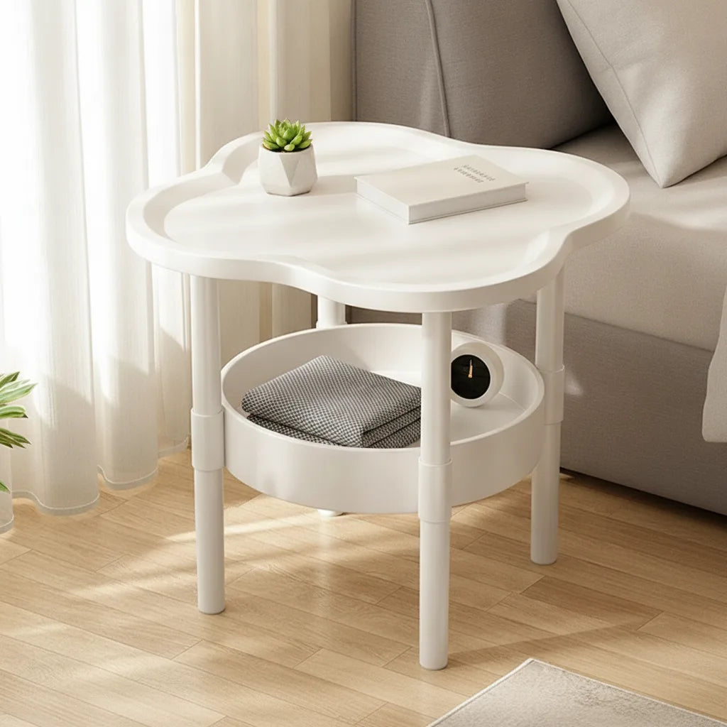 Table d’Appoint 40 x 40 cm avec Rangement Intégré