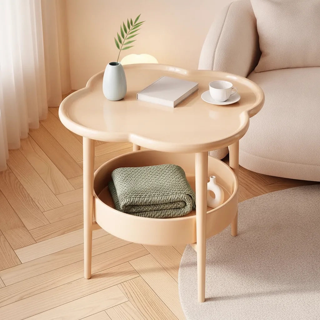 Table d’Appoint 40 x 40 cm avec Rangement Intégré