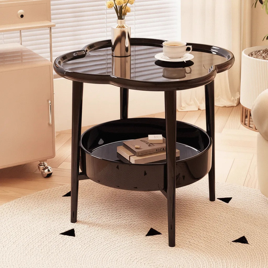 Table d’Appoint 40 x 40 cm avec Rangement Intégré
