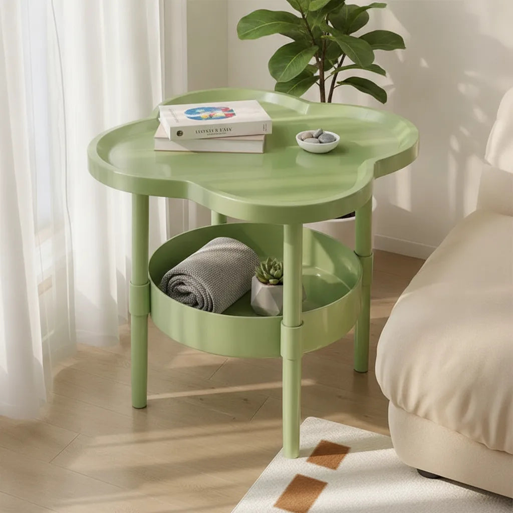 Table d’Appoint 40 x 40 cm avec Rangement Intégré
